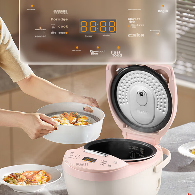Рисоварка Midea MB-AFB3055R 3 л с керамической чашей, десятью программами и отложенным стартом на 24 часа - Фото 5 Рисоварка Midea MB-AFB3055R 3 л с керамической чашей, десятью программами и отложенным стартом на 24 часа - изображение 5
