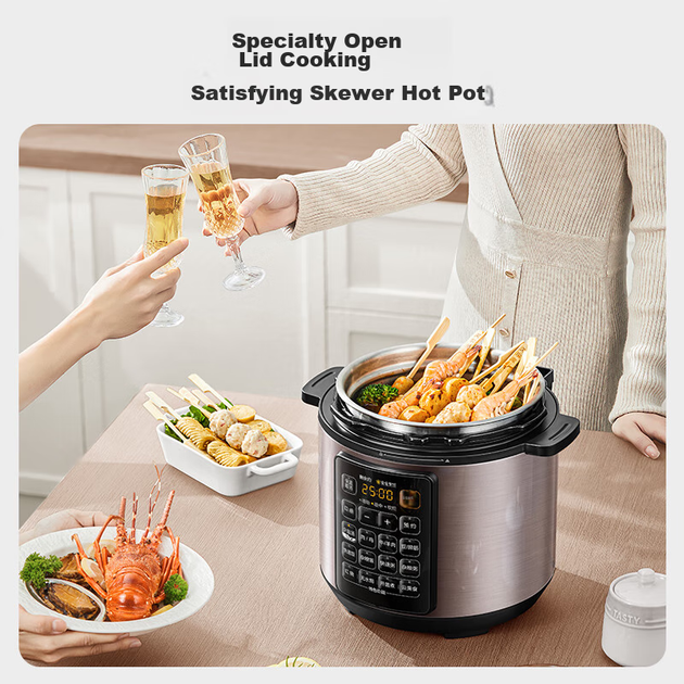 Скороварка электрическая Midea Deep Soup Series 5л сталь без покрытия двойная чаша MY-E5924G для 4-6 персон - изображение 5
