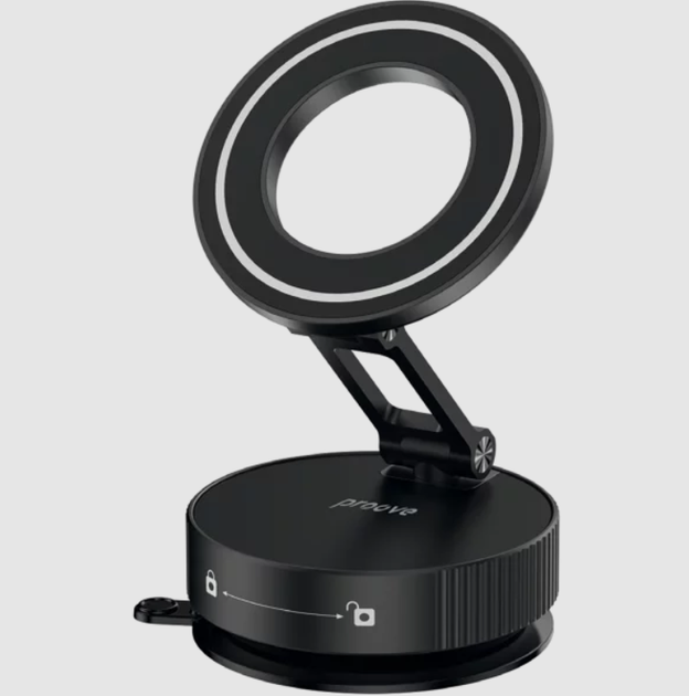 Автодержатель вакуумный Proove Mag Max Suction Type магнитный на панель и стекло для телефона MagSafe, черный - изображение 2