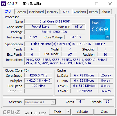 Процесор Intel Core i5-11400F 6 ядер 12 потоків LGA1200 до 4.4 ГГц б/в - зображення 3