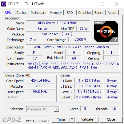 Процесор AMD Ryzen 7 PRO 4750G 8 ядер 16 потоків AM4 до 4.4 ГГц Radeon Graphics б/в - Фото 3 Процесор AMD Ryzen 7 PRO 4750G 8 ядер 16 потоків AM4 до 4.4 ГГц Radeon Graphics б/в - зображення 3
