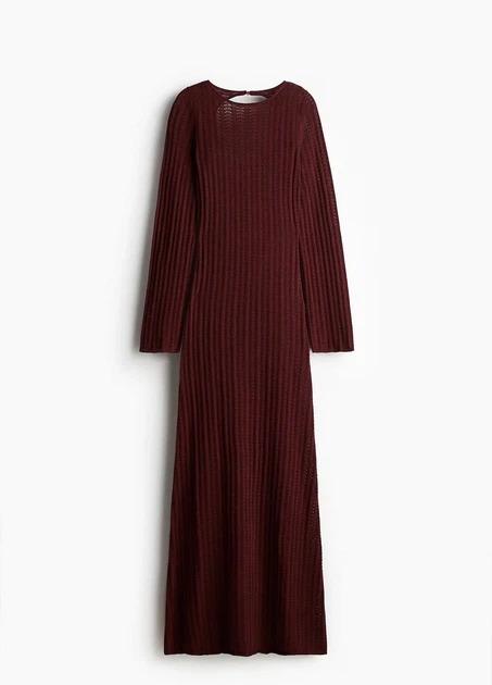 Плаття H&M 18155 Темний бордовий М (1276) - зображення 3
