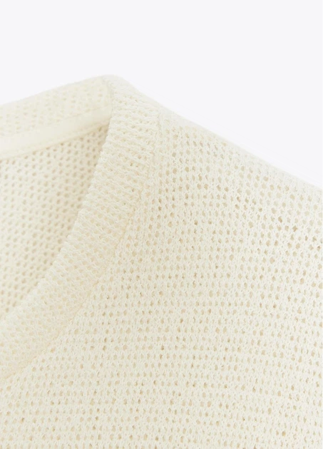 Светр Zara 18279 Молочний L (0347) - Фото 4 Светр Zara 18279 Молочний L (0347) - зображення 4