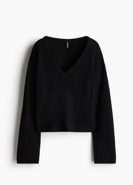 Светр H&M 18238 Чорний M (1262) - Фото 4 Светр H&M 18238 Чорний M (1262) - изображение 4