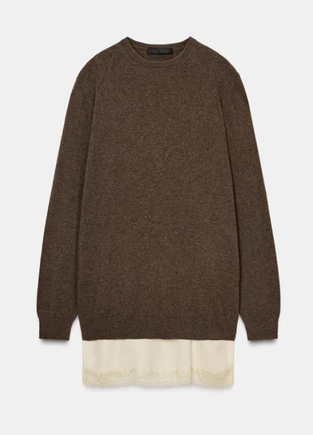 Светр Zara 18304 Коричневий L (6427) - Фото 3 Светр Zara 18304 Коричневий L (6427) - зображення 3