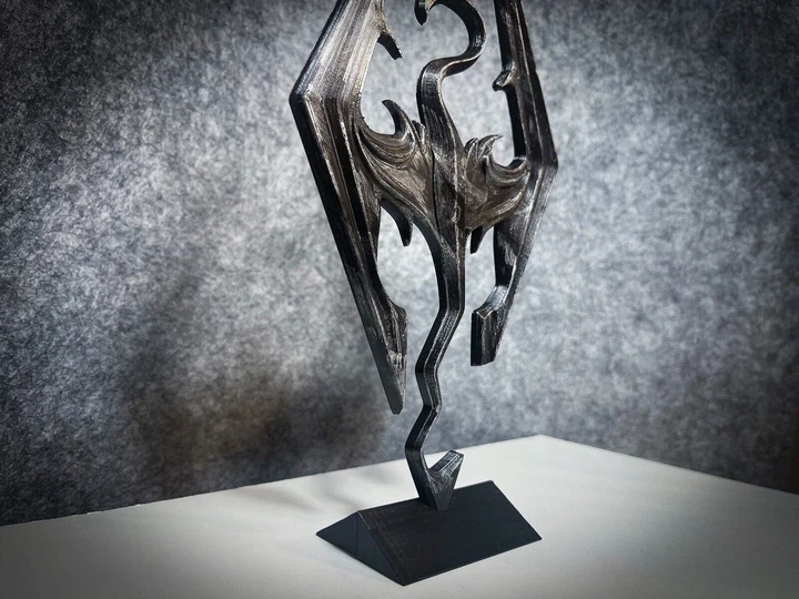 Статуэтка The Elder Scrolls Skyrim Дракон символ Скайрима декоративная фигурка для игровой зоны 15 см - изображение 2
