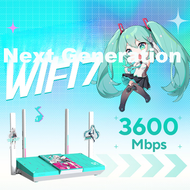 Маршрутизатор ASUS TUF Gaming Router 2 Hatsune Miku Edition - изображение 4