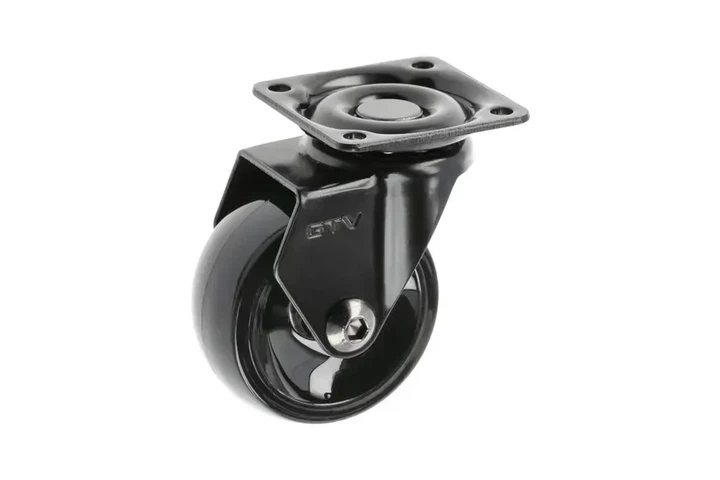 Мебельный ролик CALIBRO Ø50 40 кг Черный+ Хром - Фото 1 Мебельный ролик CALIBRO Ø50 40 кг Черный+ Хром - изображение 1