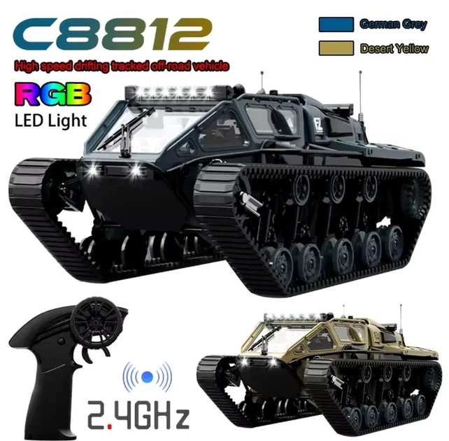 Всюдихід на радіокеруванні JJRC C8812 Ripsaw EV3 F-4 Сірий - зображення 6
