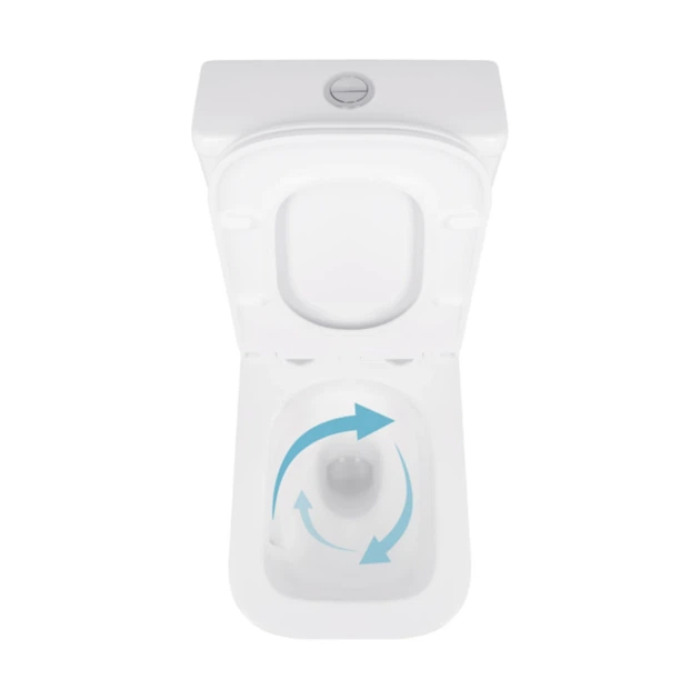 Унитаз-компакт Qtap Cardinal Ultra Quiet безободочный с сиденьем Soft-close QT04222168AUQ3W - изображение 6