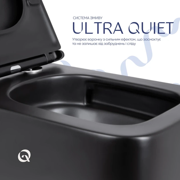 Унитаз подвесной Qtap Gemini безободочный с сиденьем Soft-close QT2533076EUQMB - изображение 5