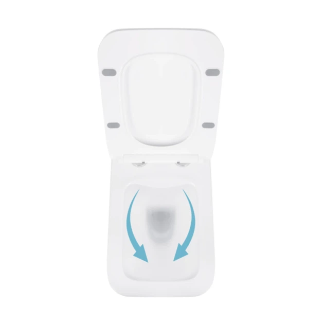 Унитаз подвесной Qtap Crow безободочный с сиденьем Soft-close QT05335170W - изображение 6