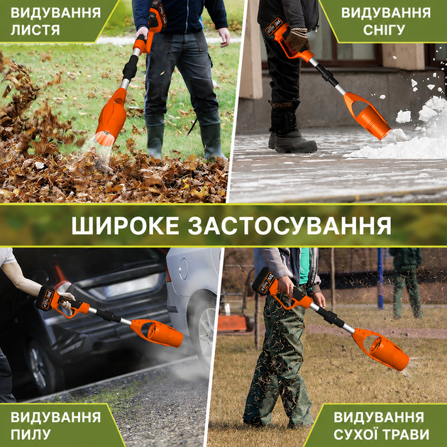 Аккумуляторная воздуходувка для листьев 21V бесщеточная складная - Фото 2 Аккумуляторная воздуходувка для листьев 21V бесщеточная складная - изображение 2