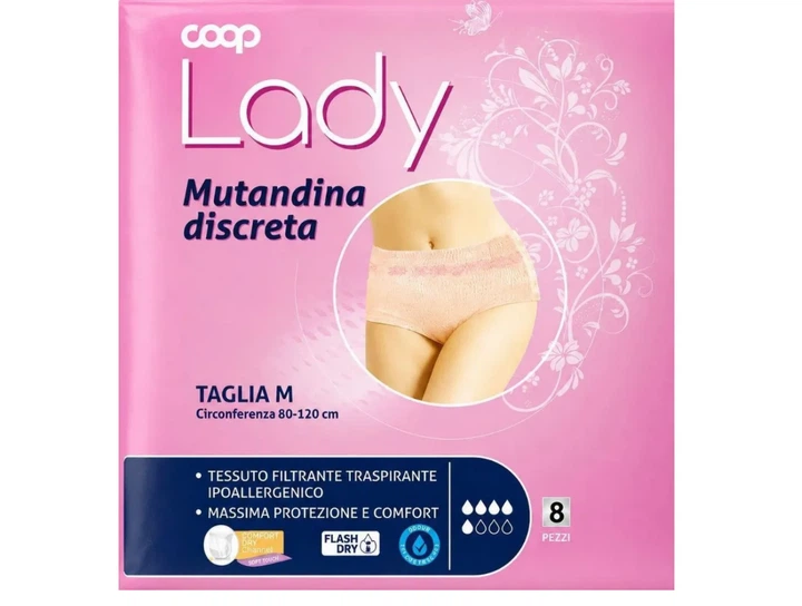 Урологічні трусики для жінок Coop Lady Mutandina Discreta розмір M - Фото 1 Урологічні трусики для жінок Coop Lady Mutandina Discreta розмір M - зображення 1