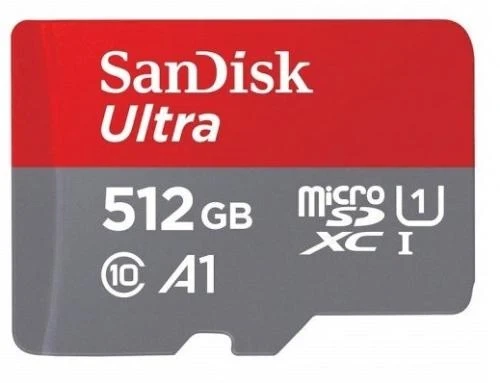 Карта пам'яті microSDXC, 512Gb, SanDisk Ultra, Class10 UHS-I U1 A1, SD адаптер, до 150 МБ/с (SDSQUAC-512G-GN6MA) - изображение 2