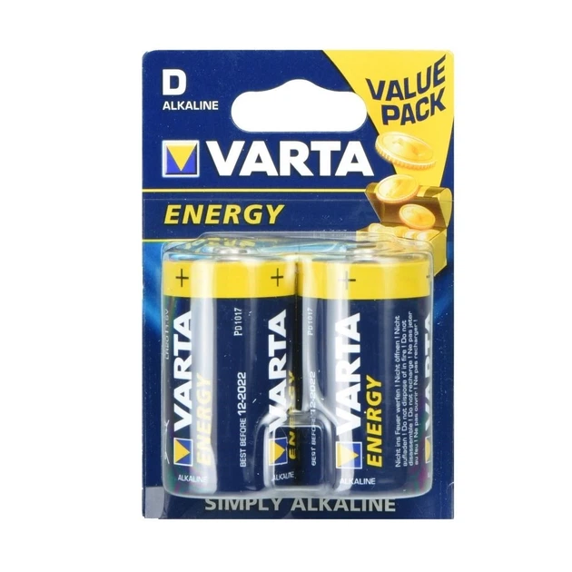 Батарейка Varta Energy LR20 D 2 шт. (BAT0234) - Фото 1 Батарейка Varta Energy LR20 D 2 шт. (BAT0234) - зображення 1