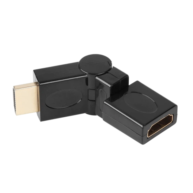 Адаптер HDMI гнездо-штекер поворотный Cabletech Black (ZLA0852) - Фото 2 Адаптер HDMI гнездо-штекер поворотный Cabletech Black (ZLA0852) - изображение 2