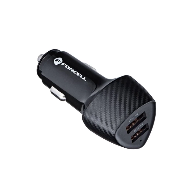 Samochodowa ładowarka Forcell F-Energy Carbon 2 x USB A QC3.0 3A 36W Black (5903396133794) - obraz 4