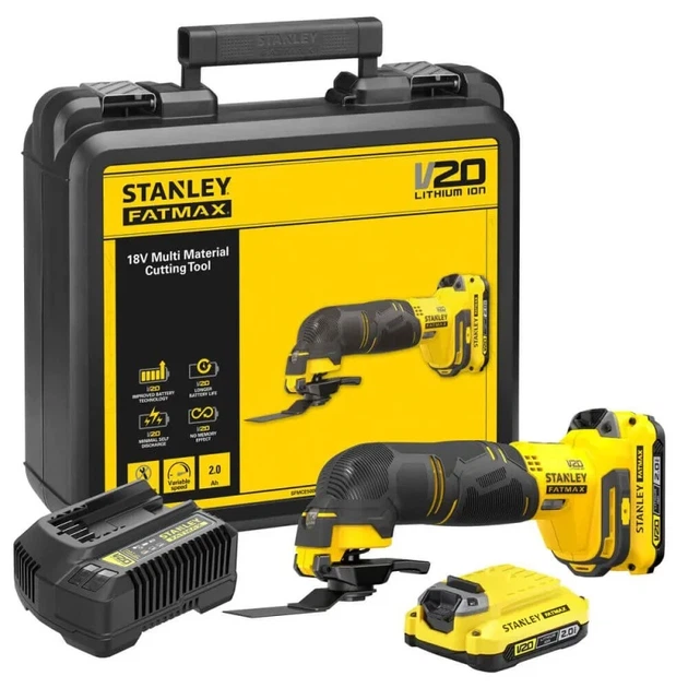 Реноватор аккумуляторный STANLEY FatMax 20 В ход 2.8 мм 2 АКБ 2 А·ч кейс SFMCE500D2K-QW - изображение 3