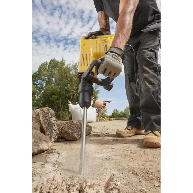 Молот отбойный сетевой STANLEY FatMax SDS-Max 1610 Вт 25 Дж 10 кг антивибрационная ручка кейс SFMEH230K-QS - Фото 4 Молот отбойный сетевой STANLEY FatMax SDS-Max 1610 Вт 25 Дж 10 кг антивибрационная ручка кейс SFMEH230K-QS - изображение 4