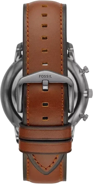 Чоловічий годинник Fossil Neutra FS5512 з хронографом (Сірий / Коричневий шкіряний ремінець) - зображення 3