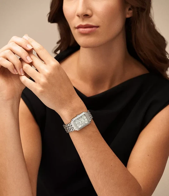 Женские часы Fossil Raquel ES5306 с кристаллами (Серебристый / Перламутровый циферблат) - изображение 4