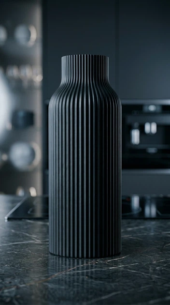 Интерьерная ваза "Fluted Bottle" 7 х 7 з 18 см - изображение 5