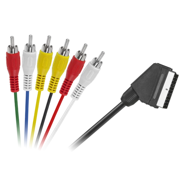 Кабель EURO 6х RCA 1.2м Cabletech (KPO2711-1.2) - Фото 1 Кабель EURO 6х RCA 1.2м Cabletech (KPO2711-1.2) - изображение 1