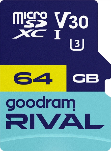 Карта пам'яті GoodRam RIVAL microSDXC 64GB V30 (UHS I U3) + ad - Фото 3 Карта пам'яті GoodRam RIVAL microSDXC 64GB V30 (UHS I U3) + ad - зображення 3