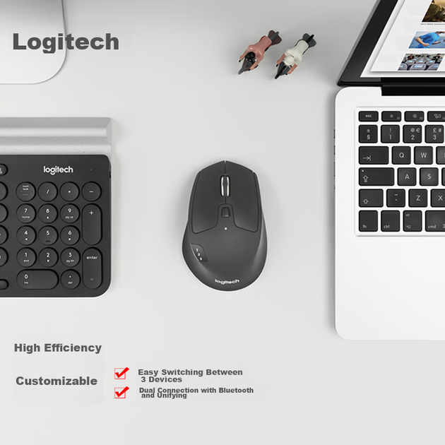 Мышь Logitech M720 Wireless/Bluetooth Black - изображение 2