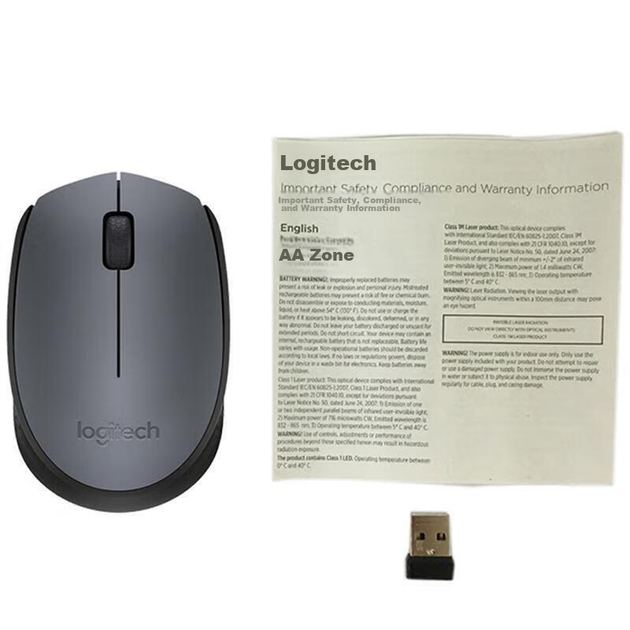 Миша Logitech M170 Wireless Grey - зображення 5