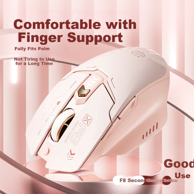 Мышь Inphic F8 2nd Gen Wireless Beige - Фото 5 Мышь Inphic F8 2nd Gen Wireless Beige - изображение 5