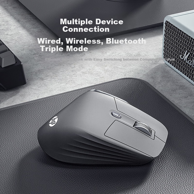 Мышь HP Professor1 Wireless/Bluetooth/USB Dark Grey - Фото 4 Мышь HP Professor1 Wireless/Bluetooth/USB Dark Grey - изображение 4