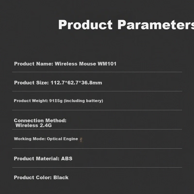 Миша Lenovo WM101 Wireless Black - зображення 5