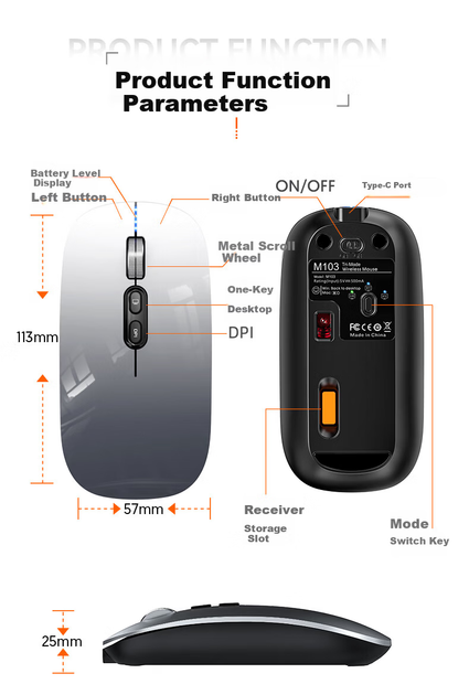 Миша Stiger M103 Wireless/Bluetooth - зображення 9