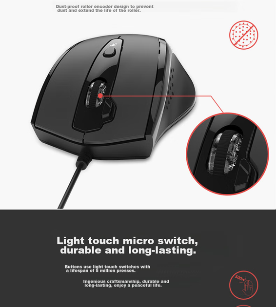 Мышь A4Tech N-810FXS USB Black - изображение 3