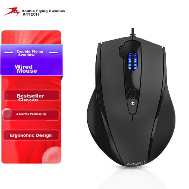 Мышь A4Tech N-810FX USB Black - изображение 2