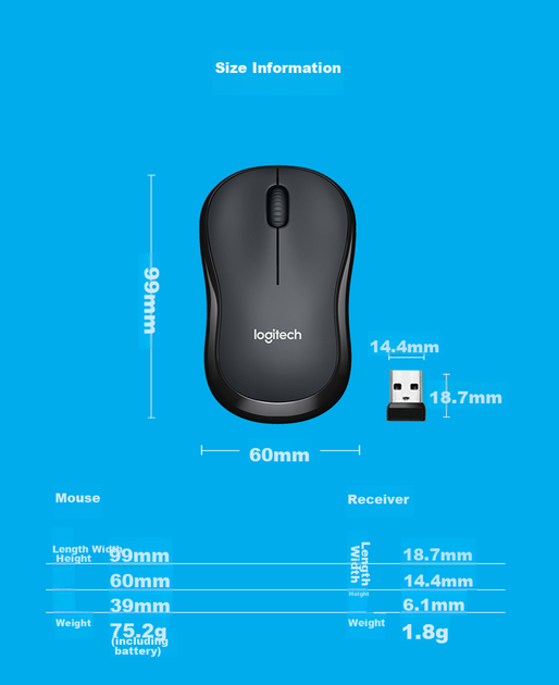 Мышь Logitech B220 Enterprise Edition Wireless Black - Фото 5 Мышь Logitech B220 Enterprise Edition Wireless Black - изображение 5