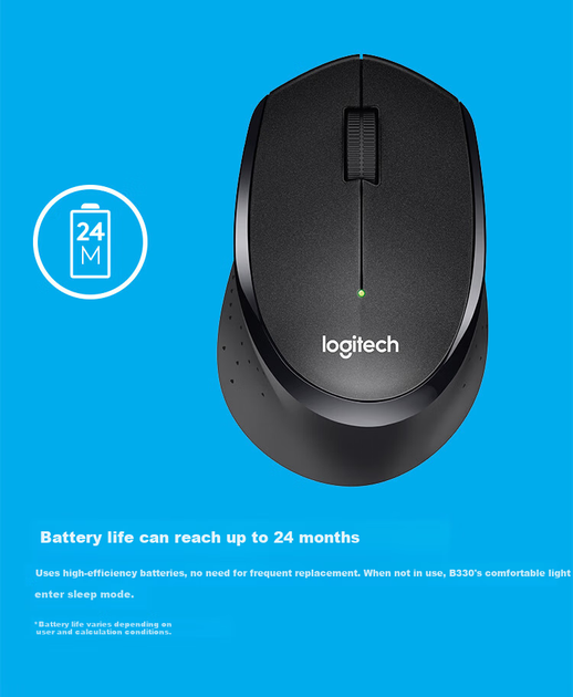 Мышь Logitech B330 Silent Plus Wireless Black - изображение 4