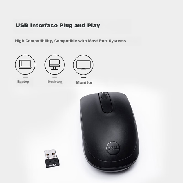 Мышь Dell WM118 Wireless Black - изображение 4