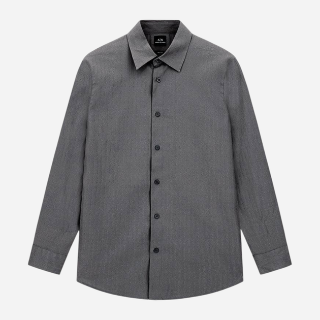 Рубашка хлопковая мужская Armani Exchange 115304502 S Серая (1161429853) - Фото 5 Рубашка хлопковая мужская Armani Exchange 115304502 S Серая (1161429853) - изображение 5