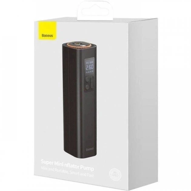 Автомобільний насос Baseus Super Mini Inflator Pump Black - зображення 6