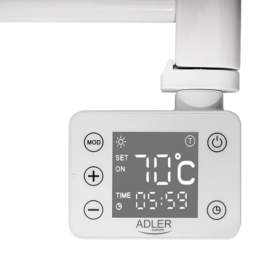 Радиатор электрический для ванной Adler AD 7824 LED — быстрый обогрев до 70°C, LED-дисплей, терморегулятор. - изображение 3