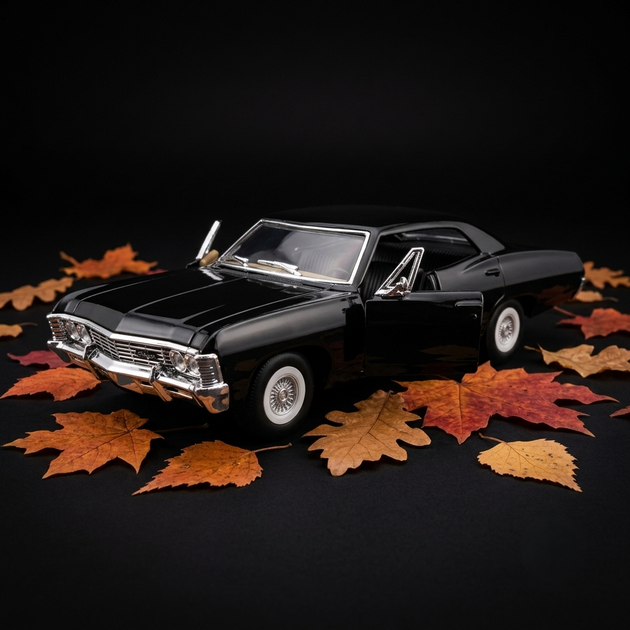 Колекційна машинка Chevrolet Impala 1967 Модель 1:43 Чорна - Фото 2 Колекційна машинка Chevrolet Impala 1967 Модель 1:43 Чорна - изображение 2