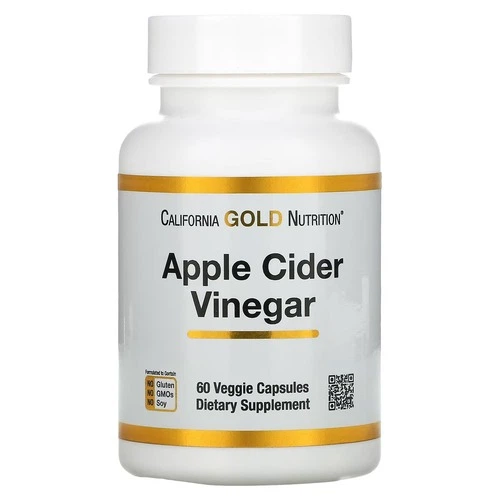 Яблучний оцет California Gold Nutrition Apple Cider Vinegar 60 капсул