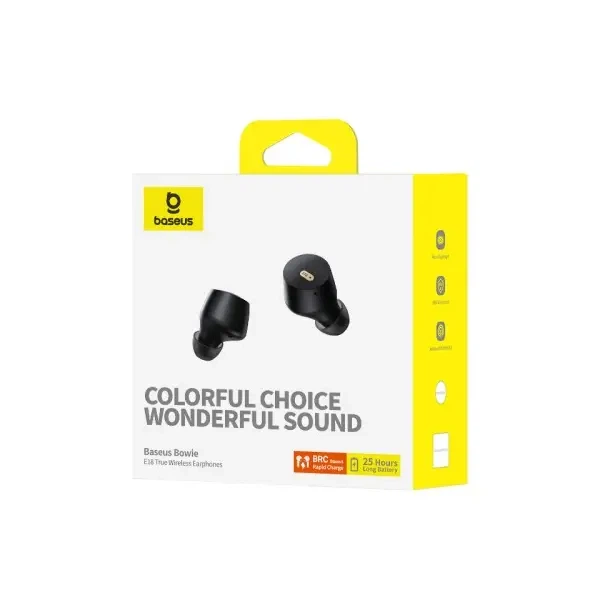 Навушники Baseus Bowie E18 True Wireless Earphones, Чорний A00023800123-00 - Фото 2 Навушники Baseus Bowie E18 True Wireless Earphones, Чорний A00023800123-00 - изображение 2