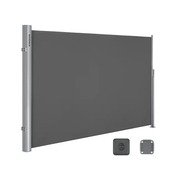 Висувна бічна маркіза SONGMICS GSA160TP 160×300 см, таупова, з вертикальною касетою - зображення 2