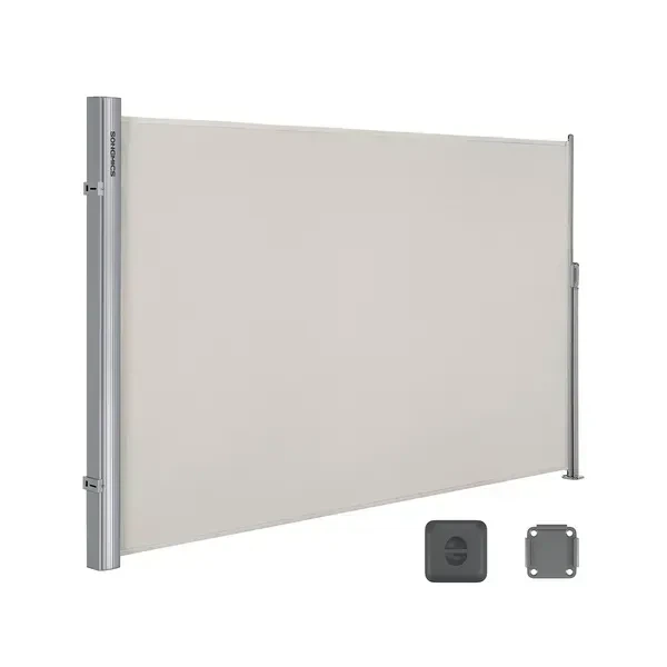 Висувна бічна маркіза SONGMICS GSA160TP 160×300 см, таупова, з вертикальною касетою - зображення 4