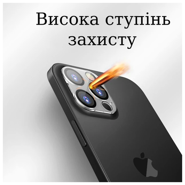 Защитное стекло на камеру 3D Camera Glass для iPhone 12 Pro Max с рамкой максимальная защита Black SR-547 - Фото 4 Защитное стекло на камеру 3D Camera Glass для iPhone 12 Pro Max с рамкой максимальная защита Black SR-547 - изображение 4