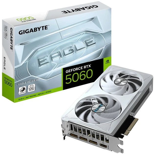 Відеокарта GIGABYTE Nvidia GeForce RTX 5060 EAGLE OC ICE 8G (GV-N5060EAGLEOC ICE-8GD) - изображение 10